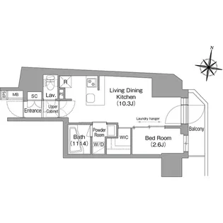 コンフォリア南品川【5階】の間取り
