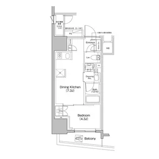 ザ・パークハビオ大森町【6階】の間取り