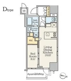 クレストコート池上【11階】の間取り