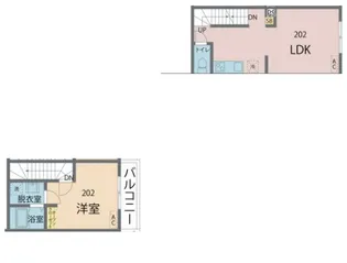 カインドネス池上【202号室号室】の間取り