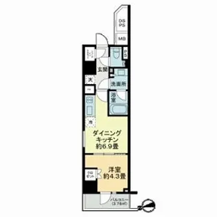 BRUN PILIER日本橋【8階】の間取り