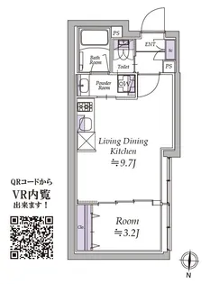 アトリオフラッツ清澄白河【4階】の間取り