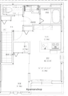 ナークニク【2階】の間取り