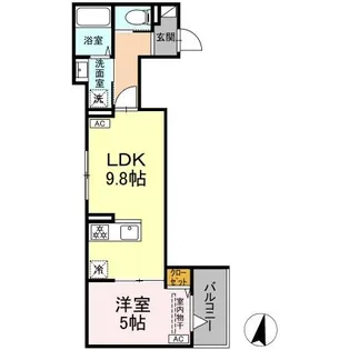 セレスティア大島【3階】の間取り