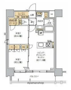 東京都港区海岸3丁目【マンション】の間取り