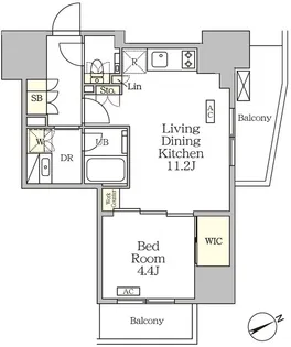 ザ・パークハビオ大森山王【10階】の間取り
