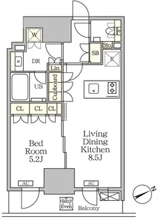 ザ・パークハビオ大森山王【18階】の間取り