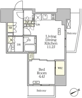 ザ・パークハビオ大森山王【18階】の間取り