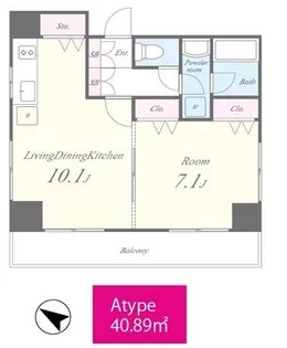 WAVE千束【5階】の間取り