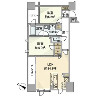 クオリア日本橋【12階】の間取り