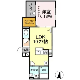 ルリアン大島【2階】の間取り