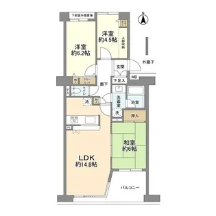 モナージュ旗の台【2階】の間取り