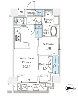 STANDZ亀戸【9階】の間取り
