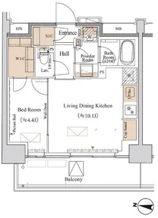 ブランシエスタ木場【11階】の間取り