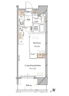 ブランシエスタ浅草蔵前【10階】の間取り