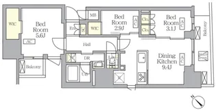MFPRコート日本橋馬喰町【4階】の間取り