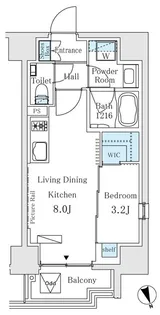 イプセ御成門【13階】の間取り