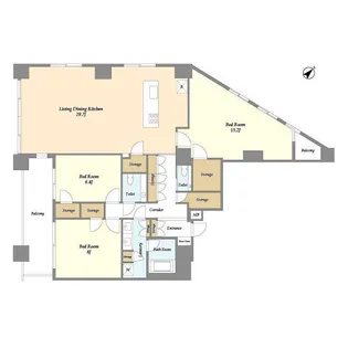 LASANTE池田山【18階】の間取り