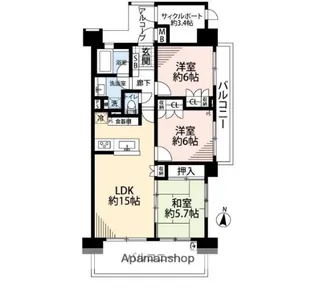 グランイーグル多摩川スカイガーデン【11階】の間取り