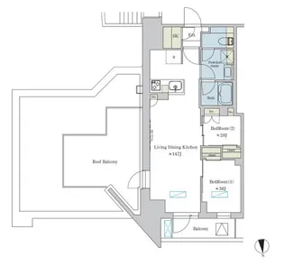 BRILLIA IST 浅草【15階】の間取り