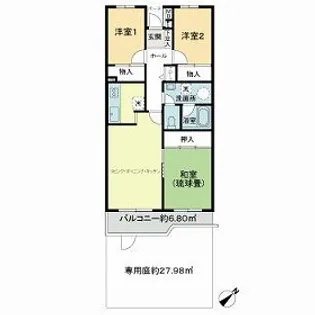 南六郷ハイツ【1階】の間取り