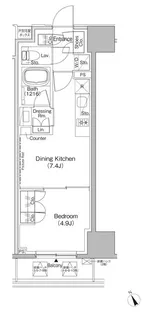 ザ・パークハビオ日本橋茅場町【5階】の間取り
