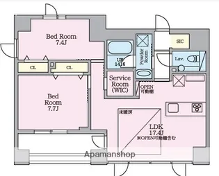 SELENE御殿山【4階】の間取り
