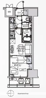 ベルファース蒲田WEST【704号室】の間取り