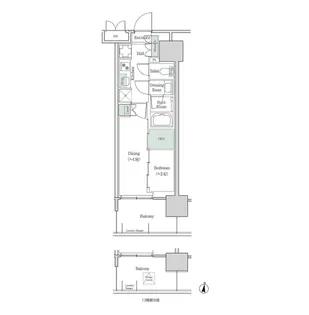 ブルックサイドレジデンス木場【9階】の間取り