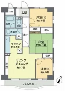 久が原ハイツ【3階】の間取り