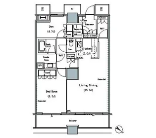 THE TOKYO TOWERS MIDTOWER【23階】の間取り