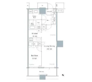 THE TOKYO TOWERS MIDTOWER【19階】の間取り