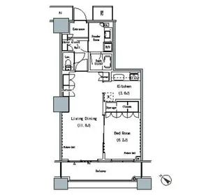 THE TOKYO TOWERS MIDTOWER【15階】の間取り