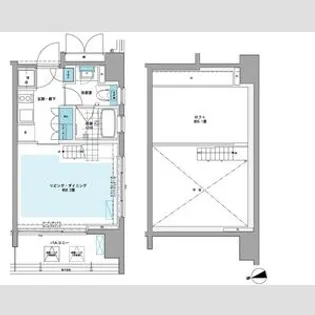 プライムアーバン芝浦LOFT【7階】の間取り