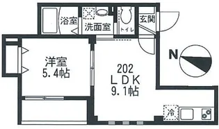 ビューノ フィオーレ【202号室号室】の間取り
