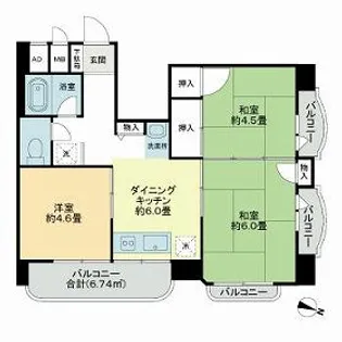 ライオンズマンション駒形【8階】の間取り