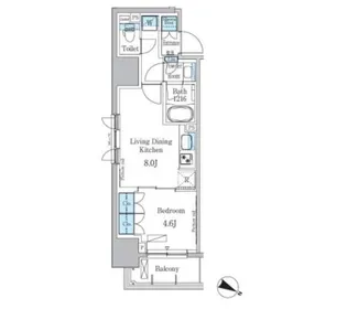 パークアクシス小伝馬町【2階】の間取り