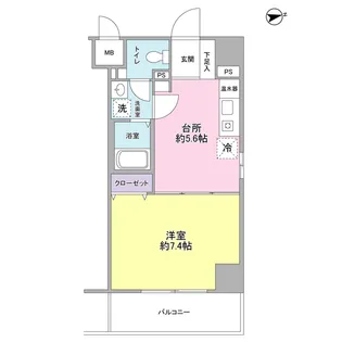 ヴェルデ東日本橋【7階】の間取り