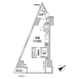ロリエ銀座【14階】の間取り