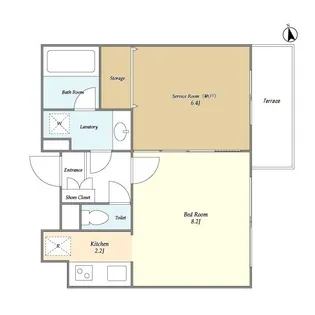 ミストラルコート(MISTRAL COURT)【1階】の間取り
