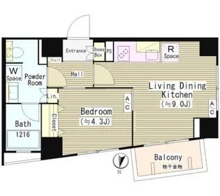 ソラーニ目黒不動前【2階】の間取り