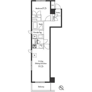 プライマル小石川【5階】の間取り