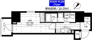 グランドコンシェルジュ蒲田【12階】の間取り