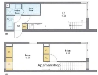 LEGALAND大森山王【304号室】の間取り