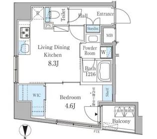 パークルール神田司町ロンド【9階】の間取り