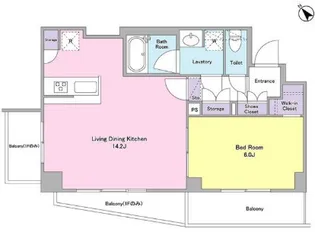 ケリア西馬込アジールコート【1階】の間取り