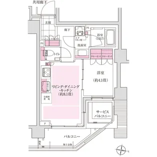 ディームス東陽町【6階】の間取り