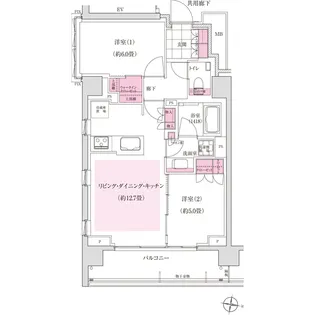 ディームス東陽町【5階】の間取り