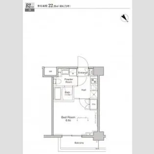 プラウドフラット戸越公園【4階】の間取り