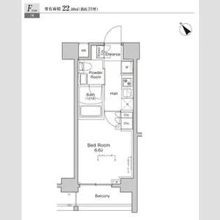 プラウドフラット戸越公園【1階】の間取り